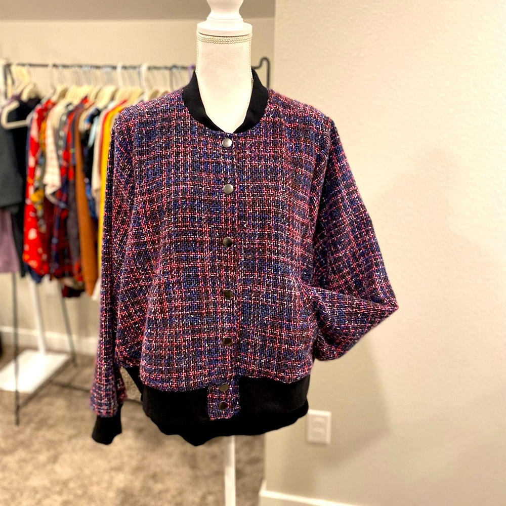 Torrid Multicolor Tweed Jacket